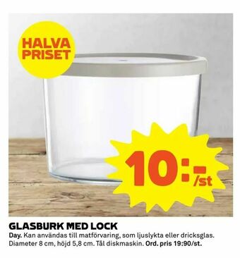 Coop Extra Glasburk med lock erbjuda