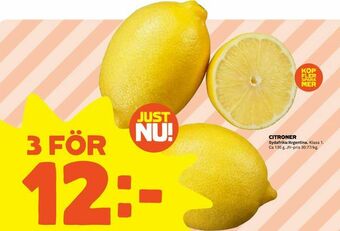 Coop Extra Citroner erbjuda