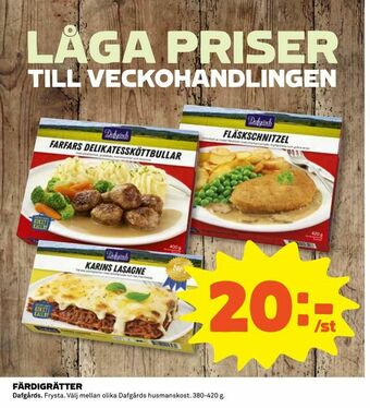 Coop Daglivs Färdigrätter erbjuda