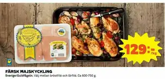 Färsk majskyckling