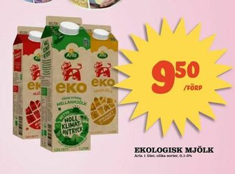 Din Mat Ekologisk mjölk erbjuda
