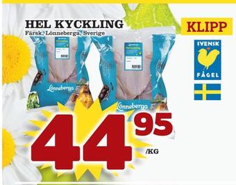 minmatbutik Hel kyckling erbjuda