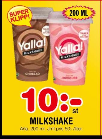 Nya Pulsen Milkshake erbjuda