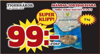 Nya Pulsen Tigerräkor erbjuda