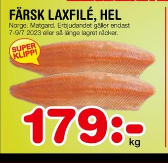 Nya Pulsen Färsk laxfilé, hel erbjuda