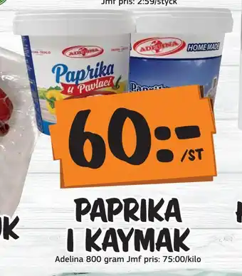 Bazaar Food market Paprika i kaymak erbjuda