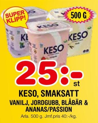 Nya Pulsen Keso, smaksatt erbjuda