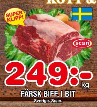 Nya Pulsen Färsk biff, i bit erbjuda