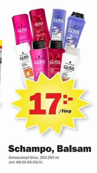 Pekås Schampo, Balsam erbjuda