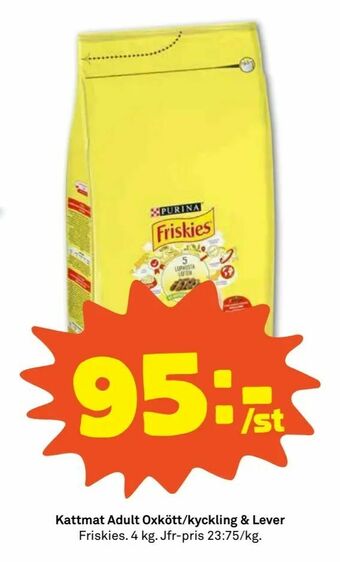 Stora Coop Kattmat Adult Oxkött/kyckling & Lever erbjuda
