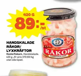 Stora Coop Handskalade räkor/ lyxkräftor erbjuda