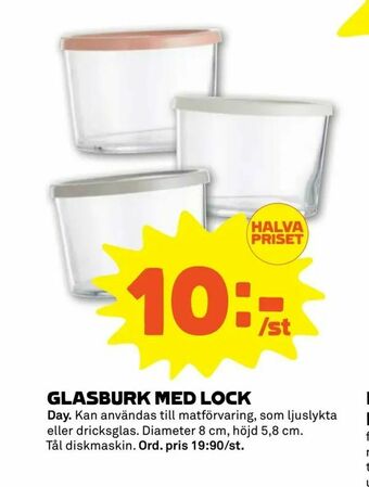 Stora Coop Glasburk med lock erbjuda