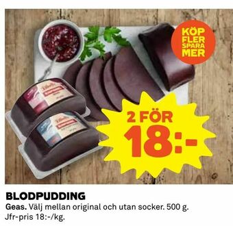 Coop Blodpudding erbjuda