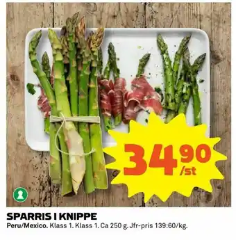 Sparris i knippe