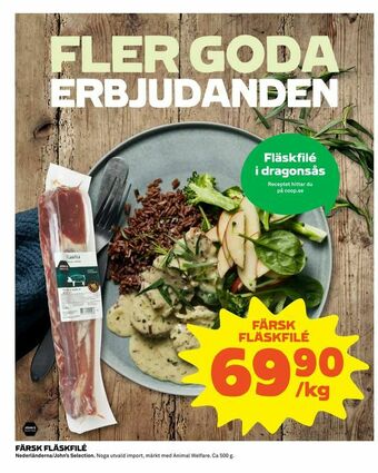 Coop Extra Färsk fläskfilé erbjuda