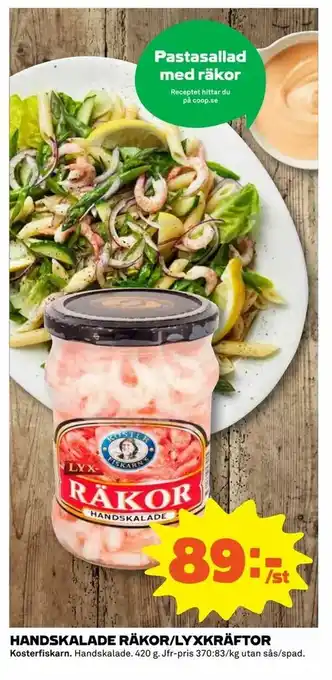 Coop Extra Handskalade räkor/lyxkräftor erbjuda