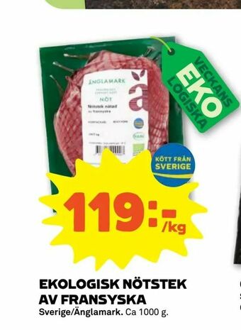 Coop Forum Ekologisk nötstek av fransyska erbjuda
