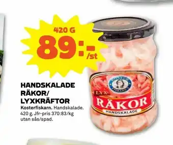 Handskalade räkor/ lyxkräftor