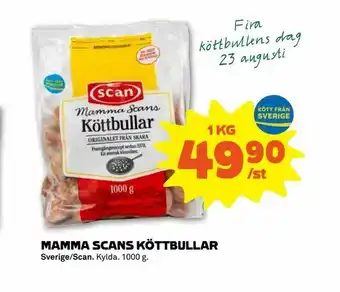 Coop Forum Mamma scans köttbullar erbjuda