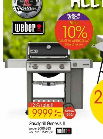 EKO Gasolgrill Genesis II erbjuda