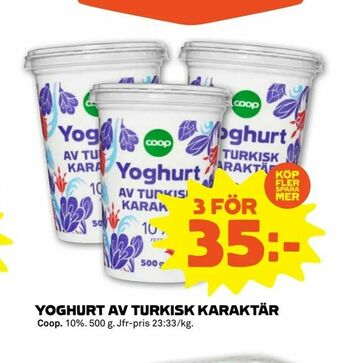Coop Forum Yoghurt av turkisk karaktär erbjuda