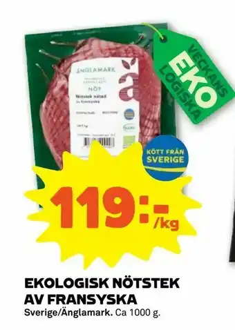 Coop Forum Ekologisk nötstek av fransyska erbjuda