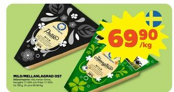 Coop Forum Mild/mellanlagrad ost erbjuda