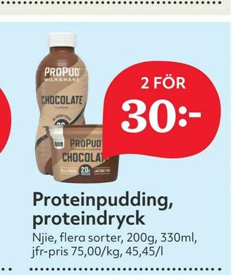 Proteinpudding, proteindryck