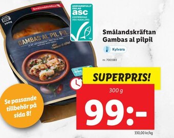 Lidl Smålandskräftan Gambas al pilpil erbjuda