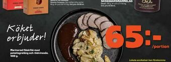 Stora Coop Marinerad fläskfilé med potatisgratäng och rödvinssås erbjuda