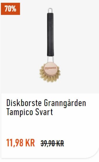 Diskborste Granngården Tampico Svart