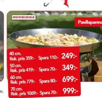 Bo Ohlsson Muurikka paellapanna erbjuda