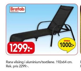 Bo Ohlsson Brafab solsäng erbjuda