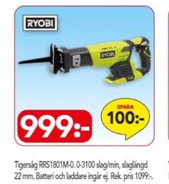 Bo Ohlsson Ryobi tigersåg erbjuda
