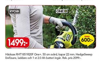 Bo Ohlsson Ryobi häcksax erbjuda