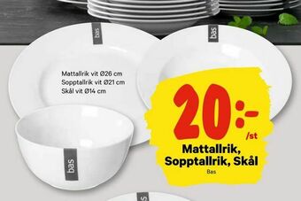 City Gross Mattallrik, Sopptallrik, Skål erbjuda