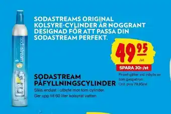City Gross Sodastream påfyllningscylinder erbjuda