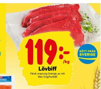 City Gross Lövbiff erbjuda