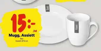 Mugg, Assiett