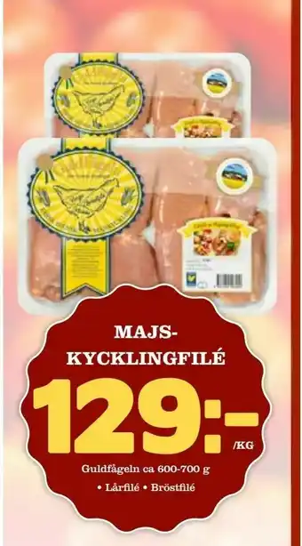 Matdax Majs- kycklingfilé erbjuda
