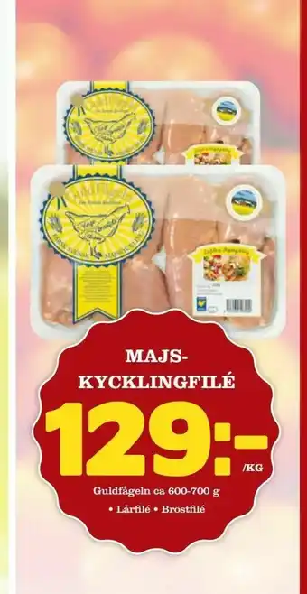 minmatbutik Majs- kycklingfilé erbjuda