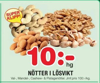 Nya Pulsen Nötter i lösvikt erbjuda