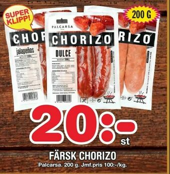 Nya Pulsen Färsk chorizo erbjuda