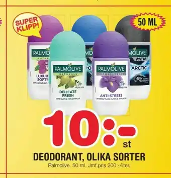 Nya Pulsen Deodorant, olika sorter erbjuda
