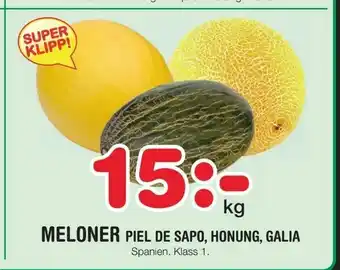 Nya Pulsen Meloner piel de sapo, honung, galia erbjuda