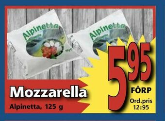 Supergrossen Mozzarella erbjuda