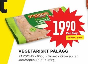 Willys Vegetariskt pålägg erbjuda