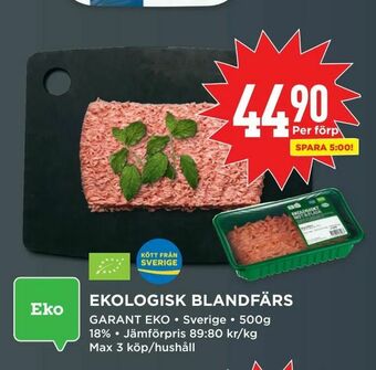Willys Ekologisk blandfärs erbjuda