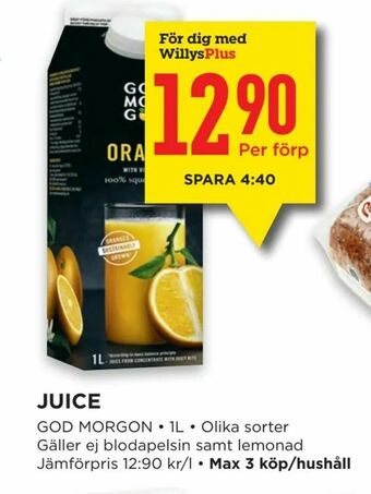 Willys Juice erbjuda