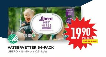 Willys Hemma Våtservetter 64-pack erbjuda